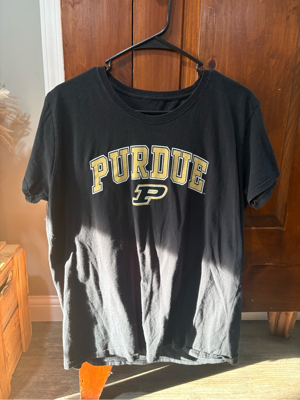 Fanatics Black Purdue Short Sleeve Tee with Gold Lettering